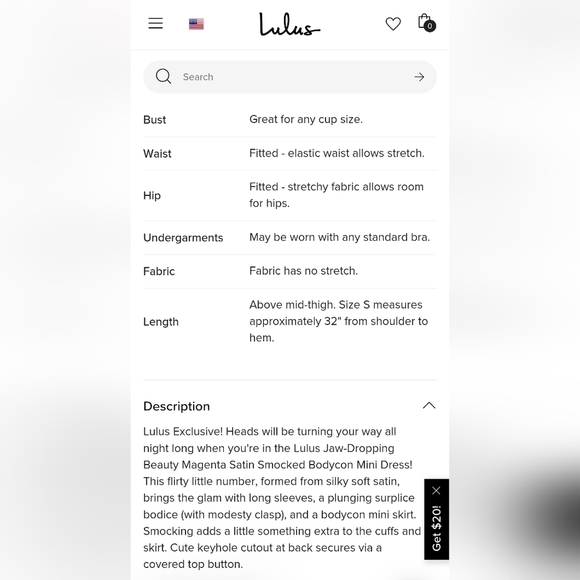 Lulu’s Magenta‎ Satin Smocked Mini Dress Jaw-Dropping Beauty Size M - Picture 7 of 16